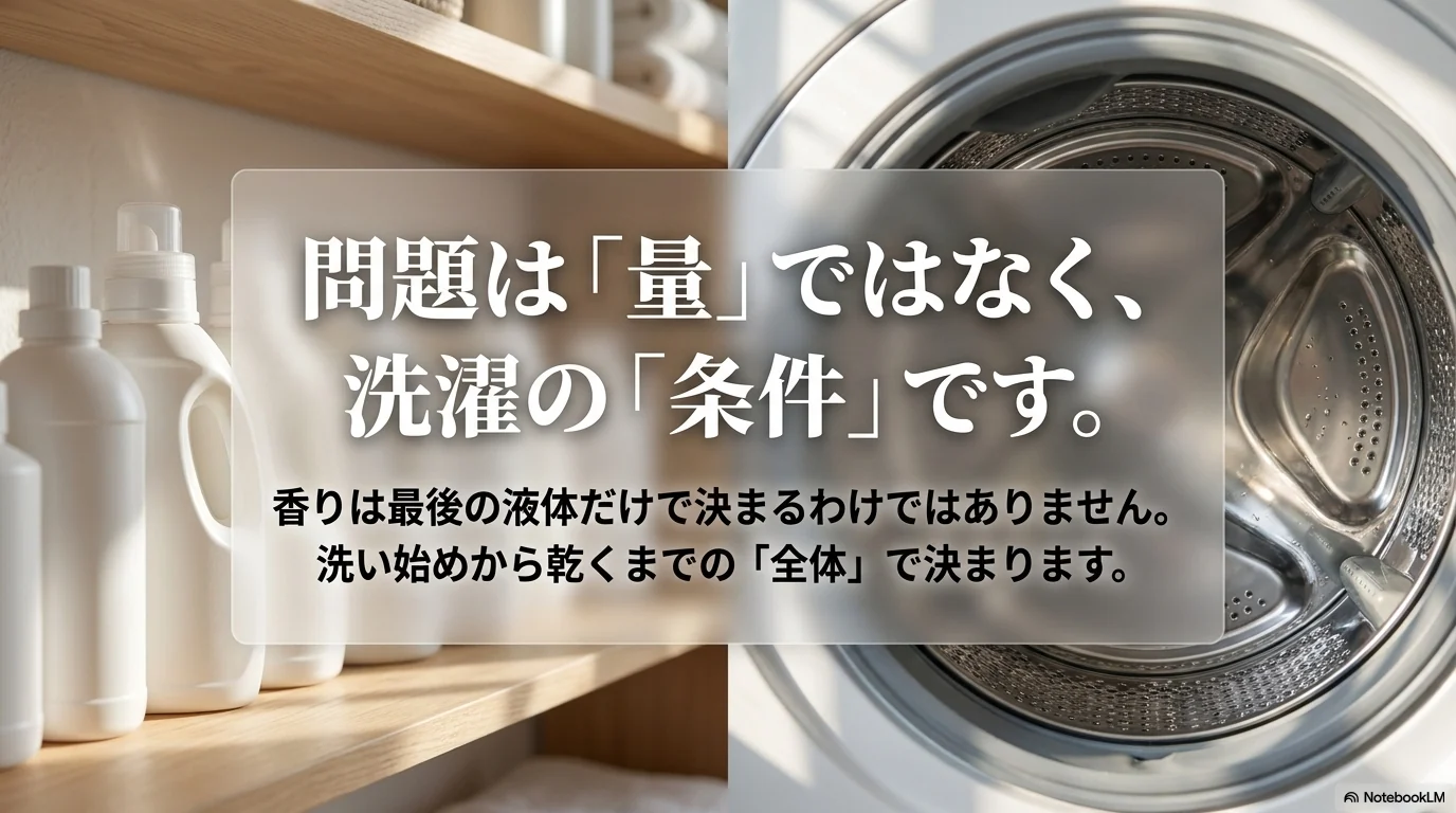 柔軟剤の匂いが残らない時は量ではなく洗濯条件を見直す