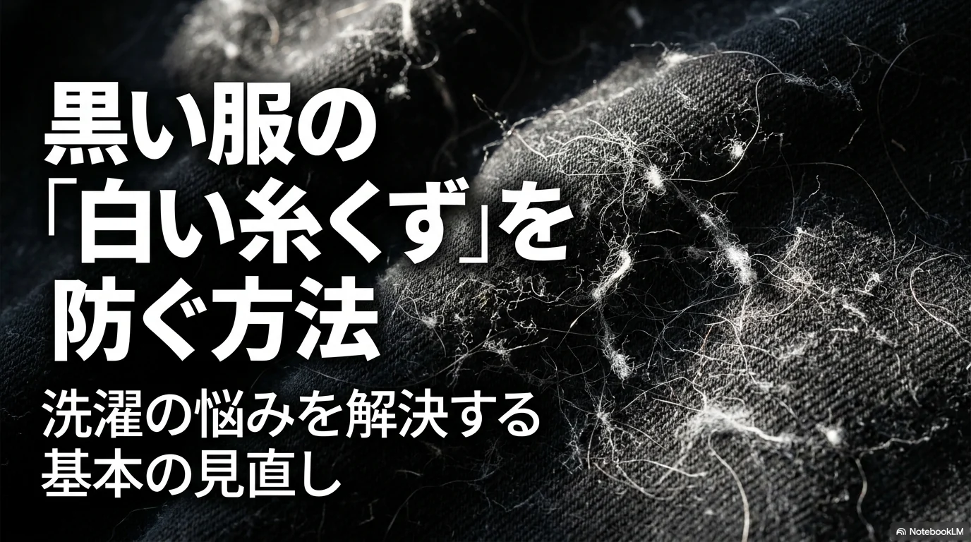 黒い服に白い糸くずをつけないための洗濯の見直し方