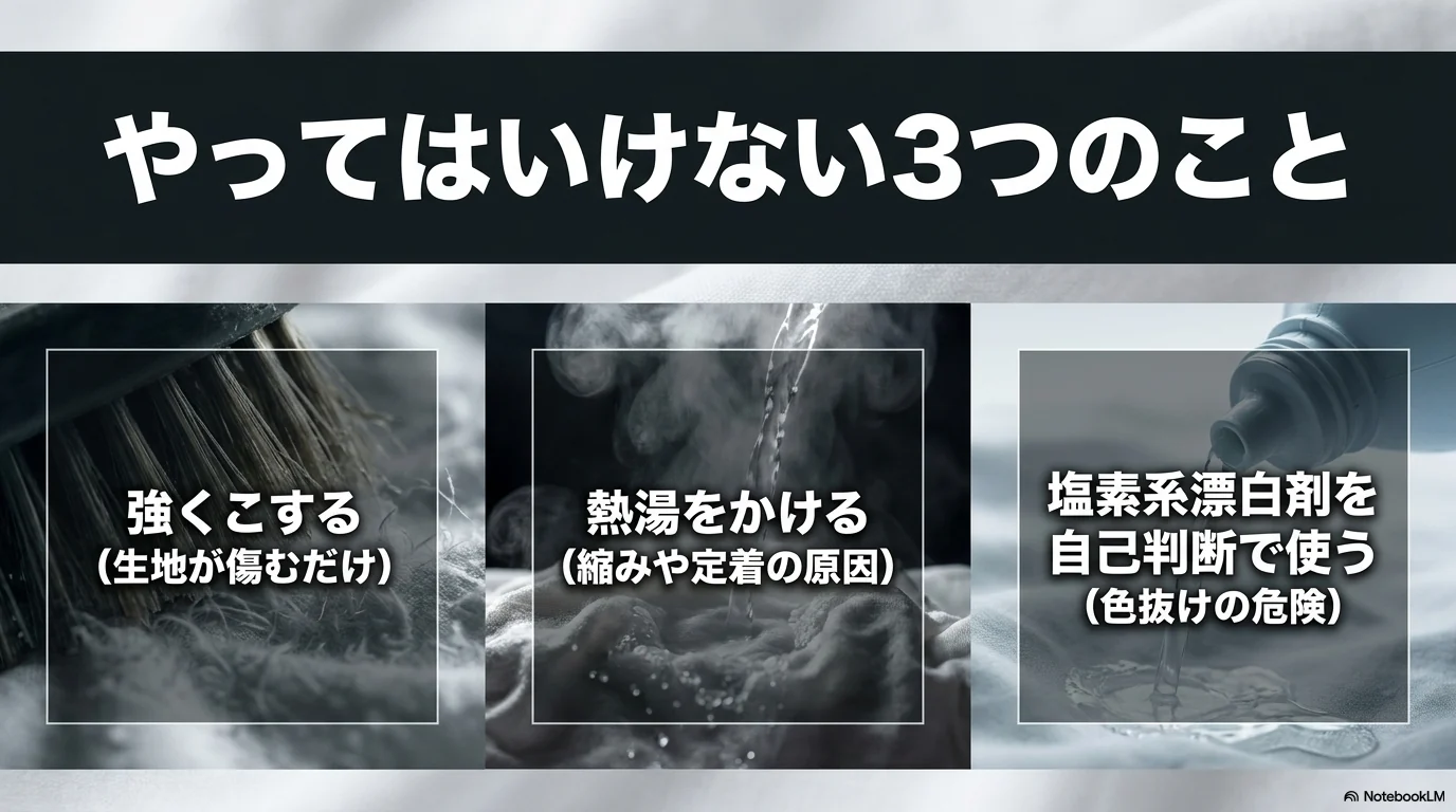 紫シミで強くこする熱湯をかける薬剤を混ぜることを避ける