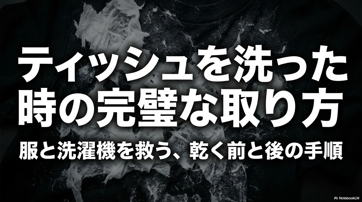 ティッシュを洗った時の完璧な取り方を説明するアイキャッチ画像
