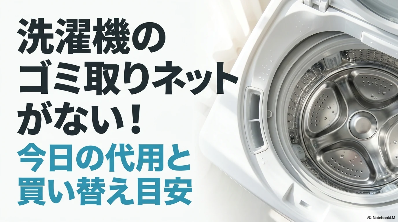 洗濯機のゴミ取りネットがない時の代用と買い替え目安