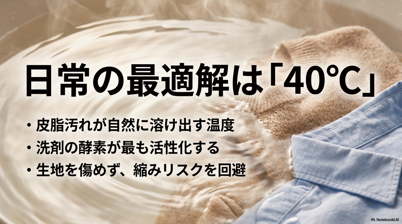 日常の最適解は40度であることを示す図解