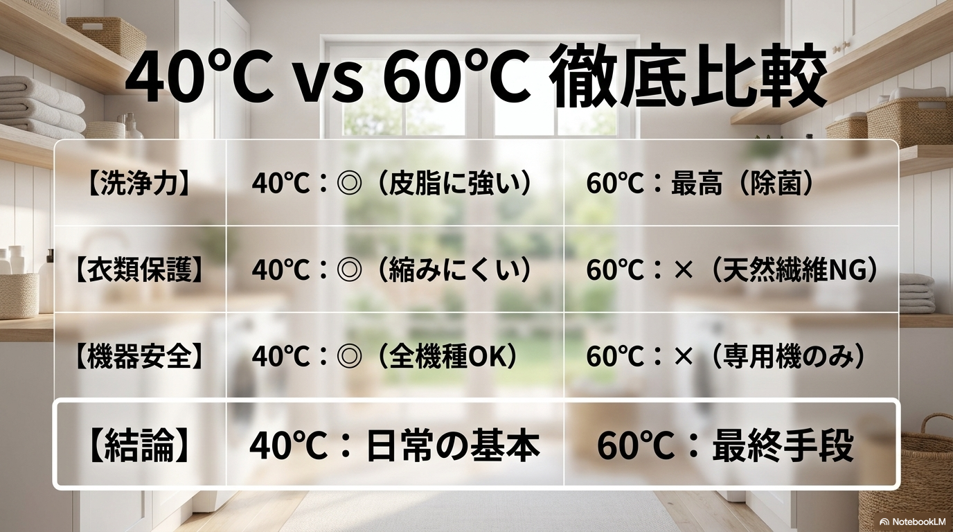 40度と60度の違いを比較した図解