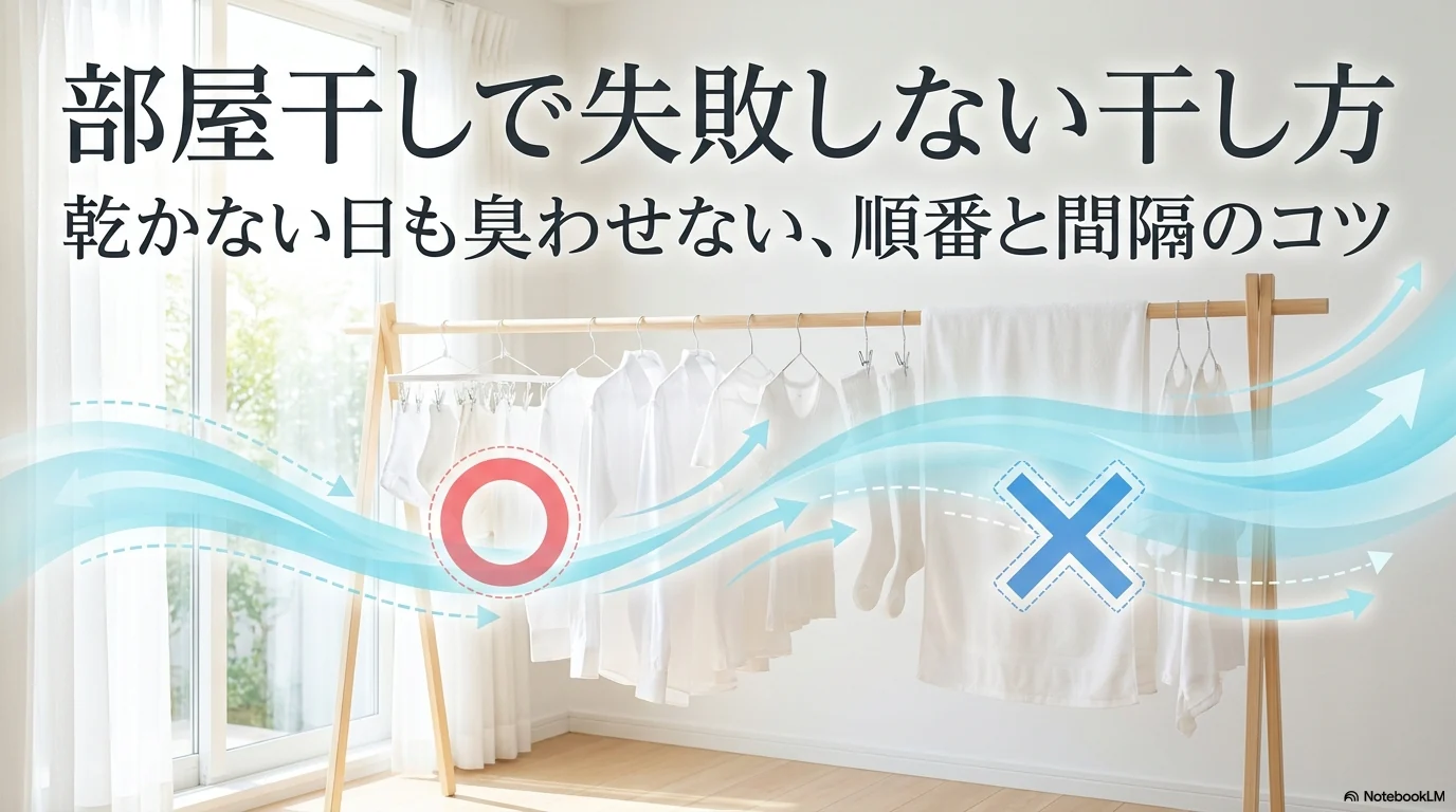 部屋干しで失敗しない干し方の要点