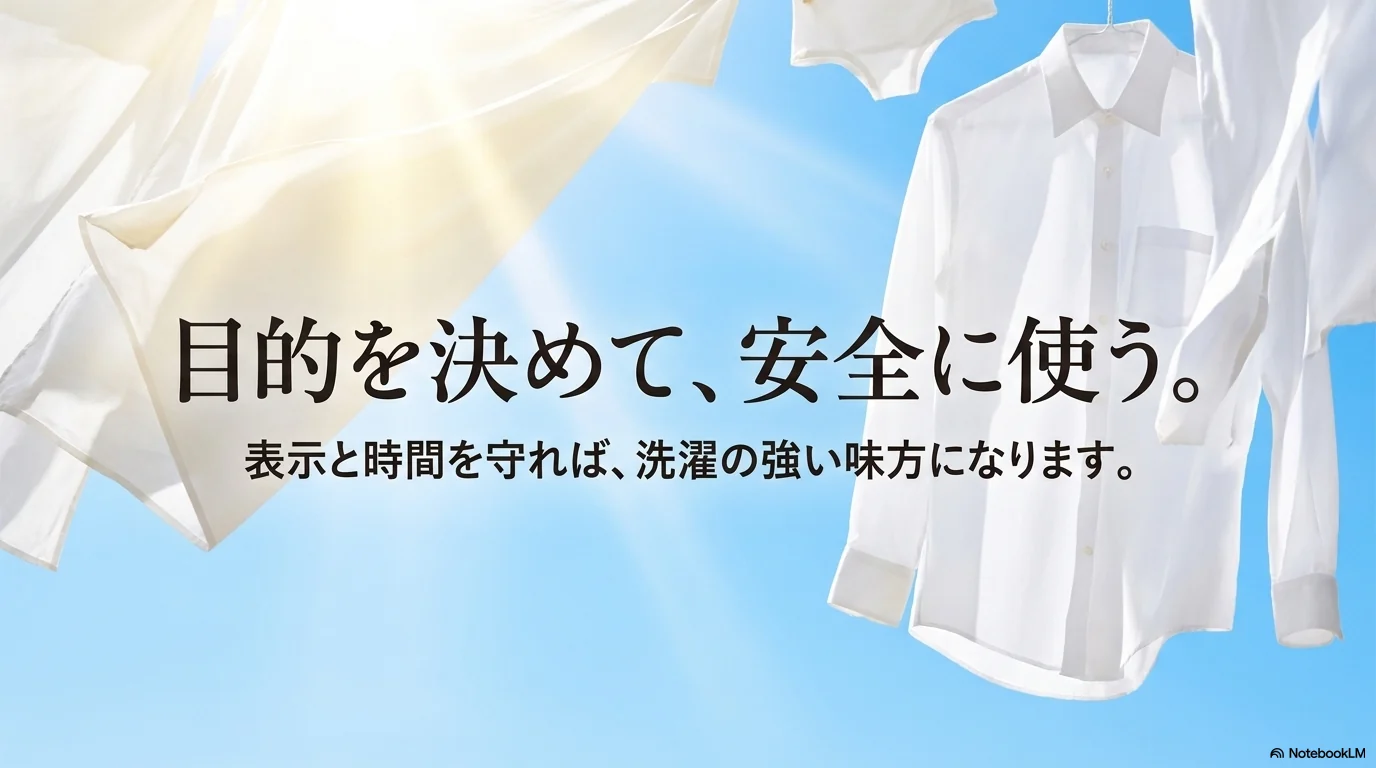 過炭酸ナトリウムは目的を決めて表示と時間を守って安全に使うまとめ
