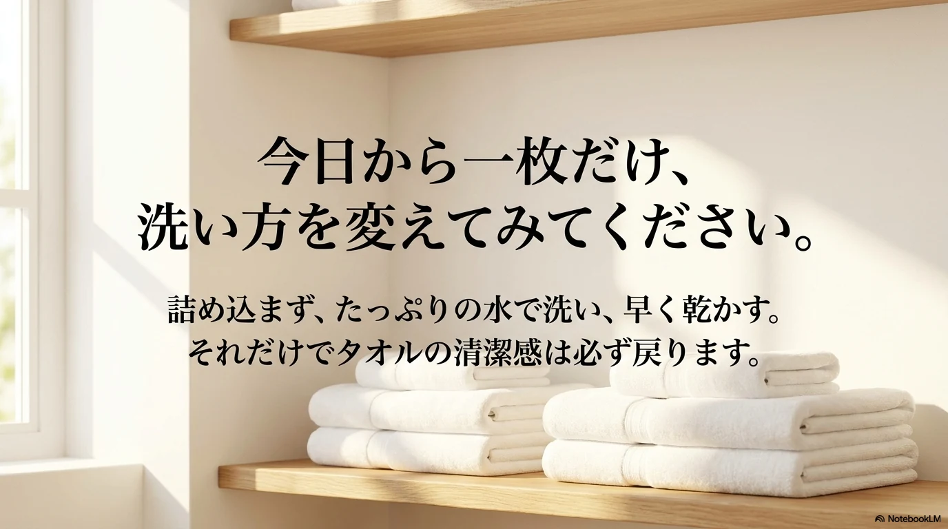 タオルを一枚だけ洗い方を変えて試す臭い対策のまとめ